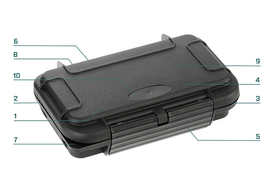RoseCase ProSecure RCPS 82 numbered feature diagram
