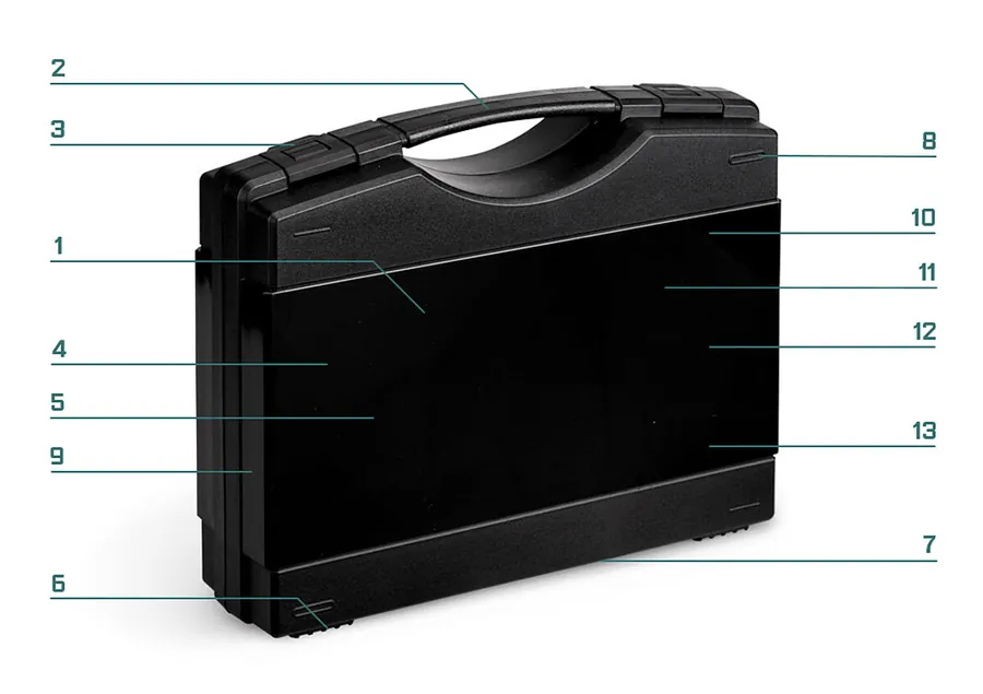 RoseCase ProTec RCPT 296 M numbered feature diagram